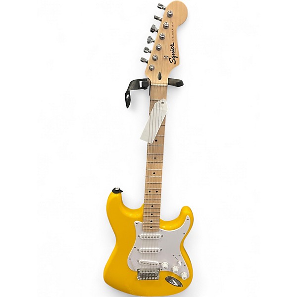 Used Squier Limited Edition Squier Sonic Stratocaster HT Graffiti Yellow Solid Body Electric Guitar