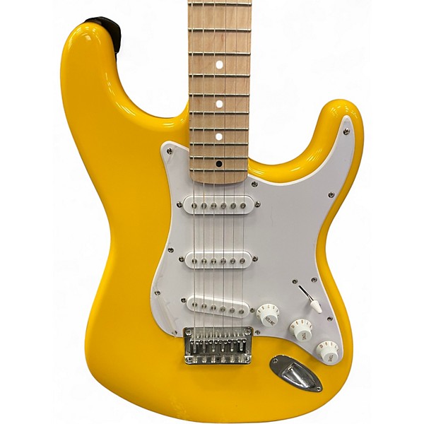 Used Squier Limited Edition Squier Sonic Stratocaster HT Graffiti Yellow Solid Body Electric Guitar