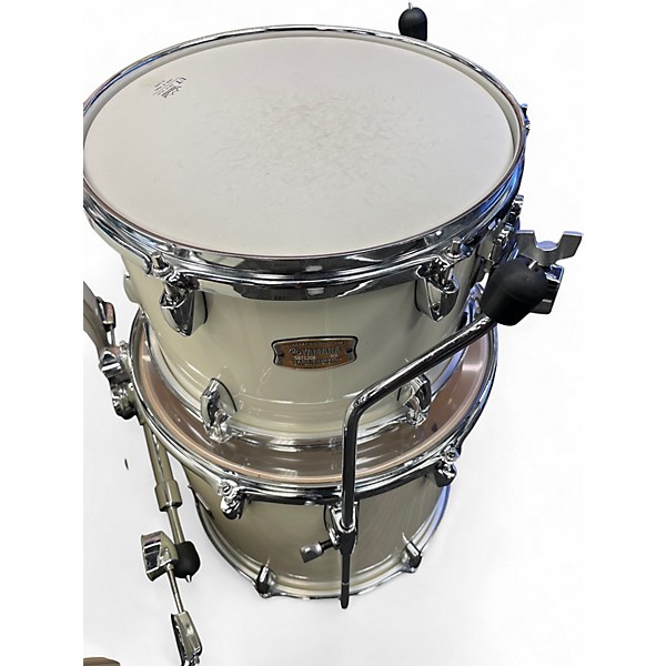 Used Yamaha 3 Piece Stage Custom White Drum Kit
