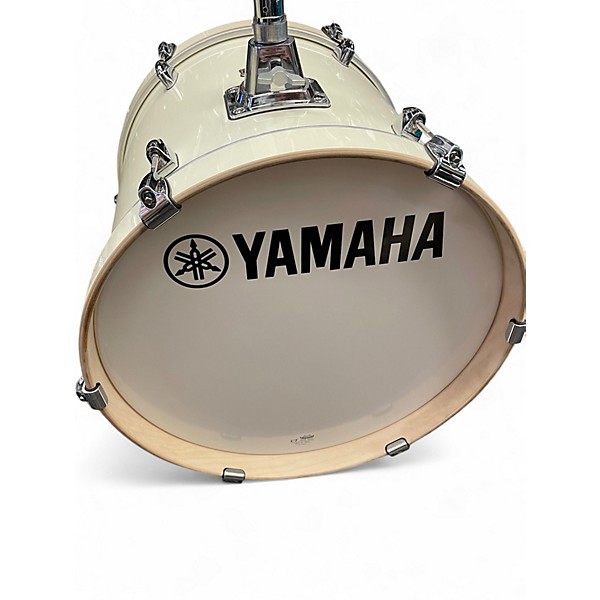 Used Yamaha 3 Piece Stage Custom White Drum Kit