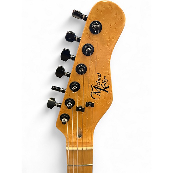 Used Michael Kelly Stratocaster Style Purple Solid Body Electric Guitar