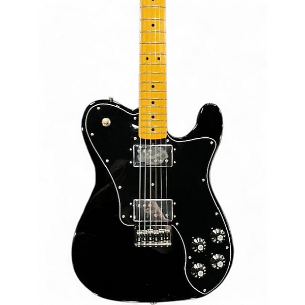 Used 2024 Fender American Vintage II 1975 Telecaster Deluxe Black Solid Body Electric Guitar