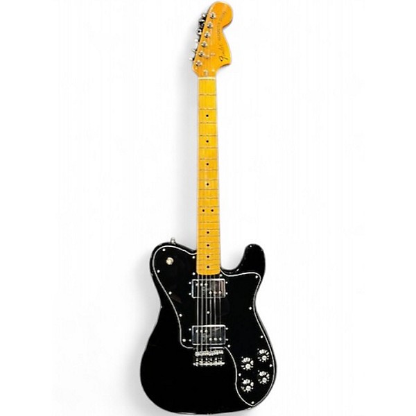 Used 2024 Fender American Vintage II 1975 Telecaster Deluxe Black Solid Body Electric Guitar