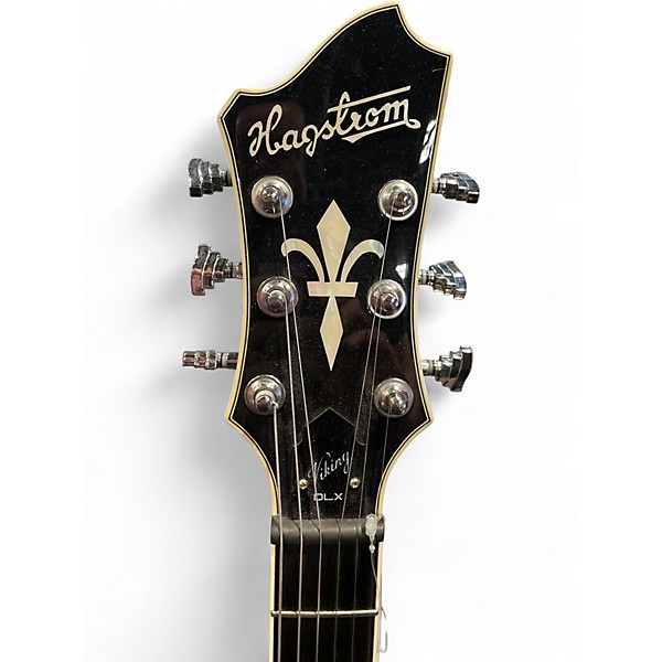 Used Hagstrom Tremar Viking Deluxe Black Hollow Body Electric Guitar