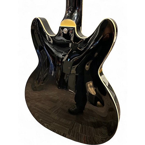 Used Hagstrom Tremar Viking Deluxe Black Hollow Body Electric Guitar