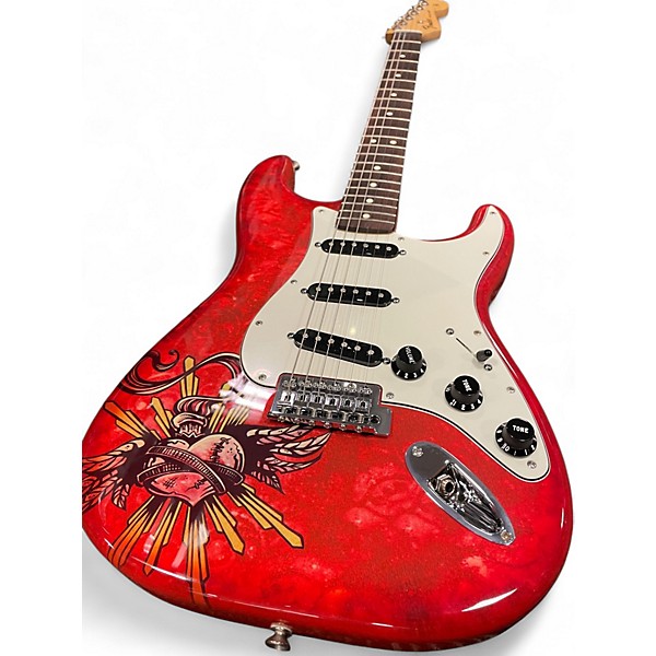 Used Fender Special Edition David Lozeau Sacred Heart Stratocaster Sacred Heart Solid Body Electric Guitar