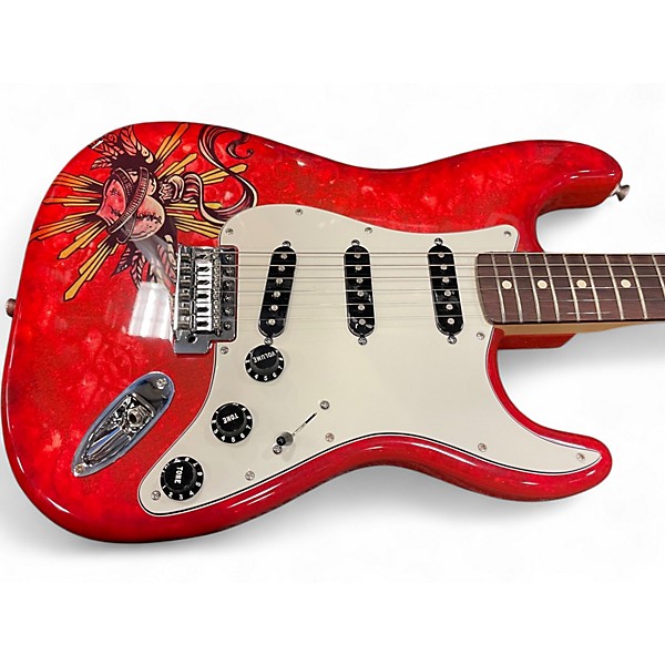 Used Fender Special Edition David Lozeau Sacred Heart Stratocaster Sacred Heart Solid Body Electric Guitar