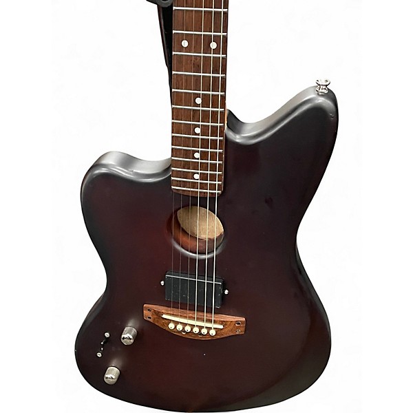 Used Iyv JM Style Hybrid Burgundy Burst Hollow Body Electric Guitar
