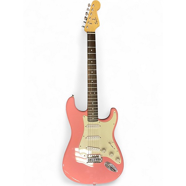 Used Squier Bullet Stratocaster Pink Solid Body Electric