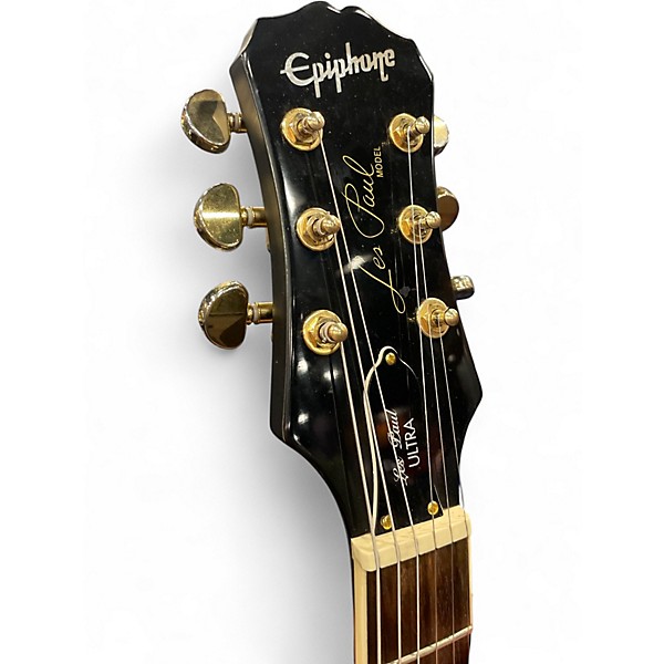 Used Epiphone Les Paul Ultra Midnight Ebony Solid Body Electric Guitar