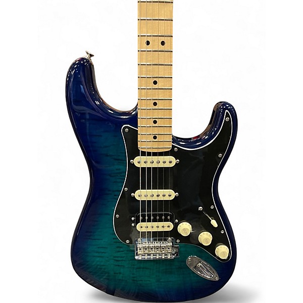 Used Fender Player Plus Stratocaster HSS Blue Burst Solid Body Electric Guitar