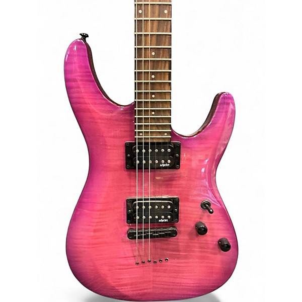 Used Schecter Guitar Research C6 Elite Magenta Solid Body Electric Guitar