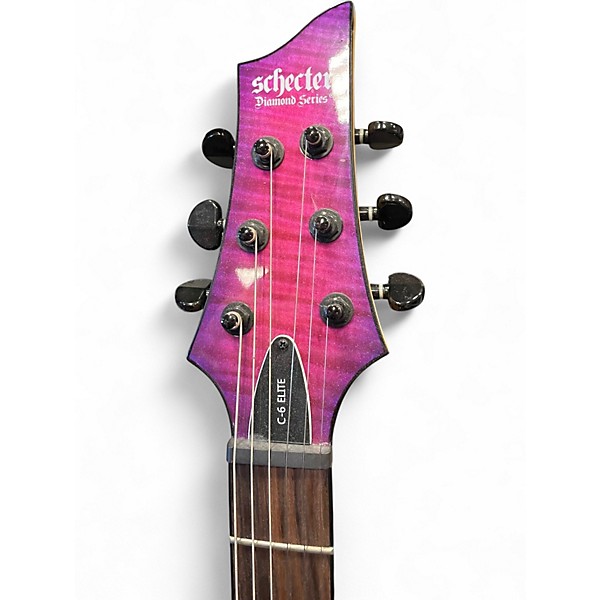 Used Schecter Guitar Research C6 Elite Magenta Solid Body Electric Guitar