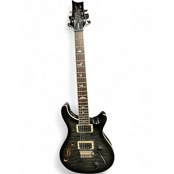 Used PRS SE Custom 22 Semi-Hollowbody Black Hollow Body Electric Guitar