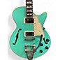 Used D'Angelico Deluxe SS LE Matte Surf Green #29/50 Hollow Body Electric Guitar