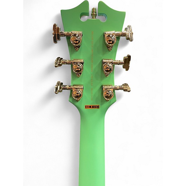 Used D'Angelico Deluxe SS LE Matte Surf Green #29/50 Hollow Body Electric Guitar