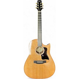Used Langejans R-6 Dreadnaught Natural Acoustic Electric Guitar