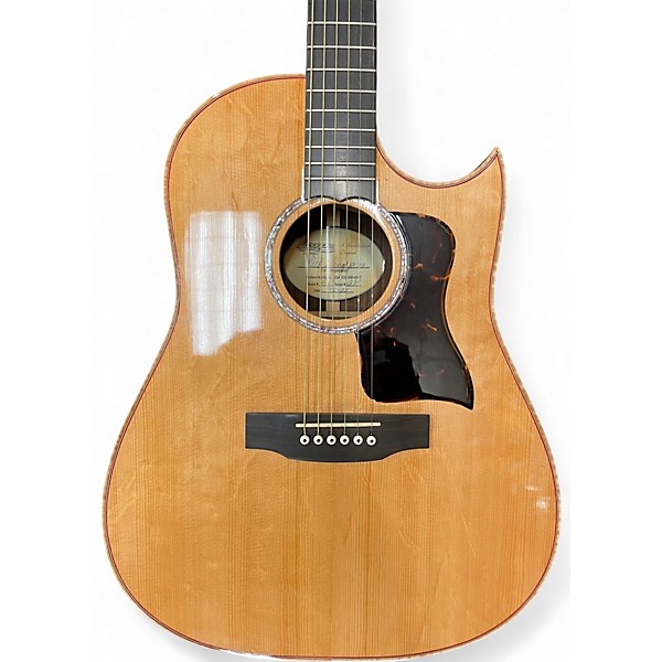 Used Langejans R-6 Dreadnaught Natural Acoustic Electric Guitar