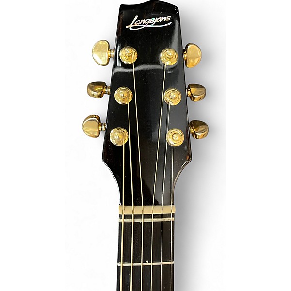 Used Langejans R-6 Dreadnaught Natural Acoustic Electric Guitar