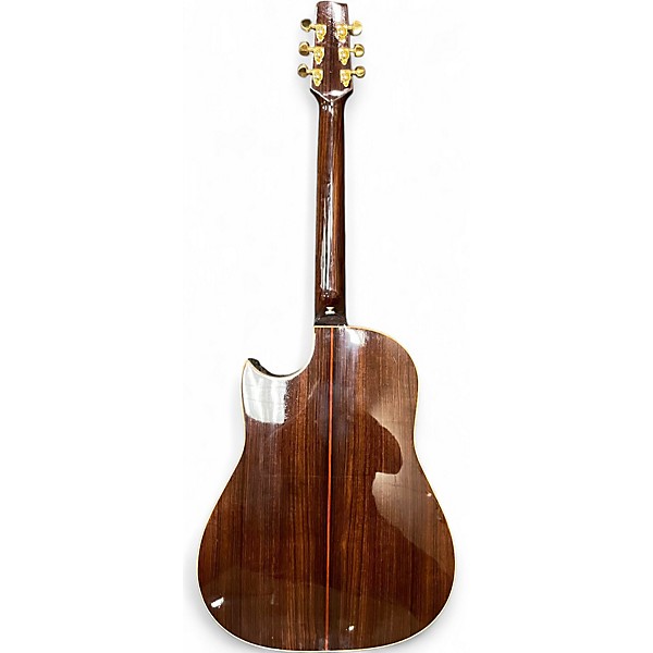 Used Langejans R-6 Dreadnaught Natural Acoustic Electric Guitar