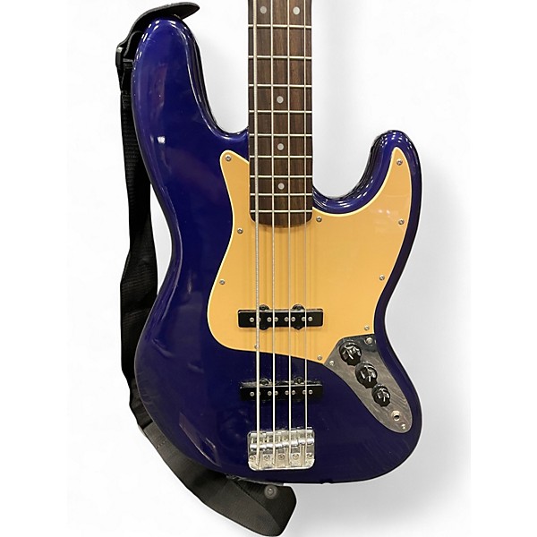 Used Squier Affinity Jazz Bass Blue Electric Bass Guitar