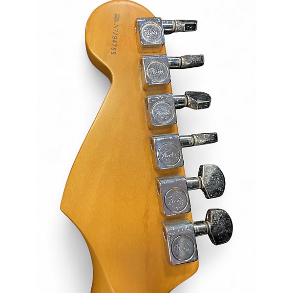 Used Fender American Standard Stratocaster Black Solid Body Electric Guitar