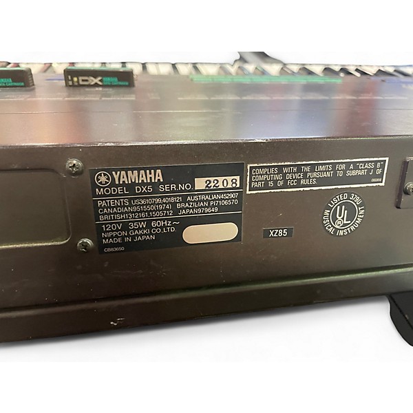 Vintage 1980s Yamaha DX5 Keyboard Workstation