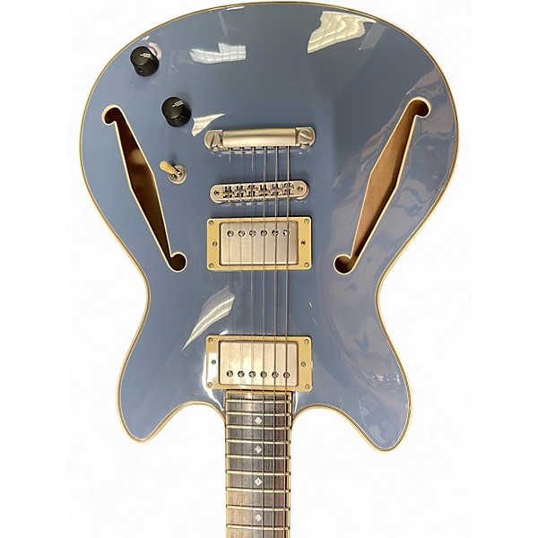 Used D'Angelico Excel Mini DC Tour Slate Blue Hollow Body Electric Guitar