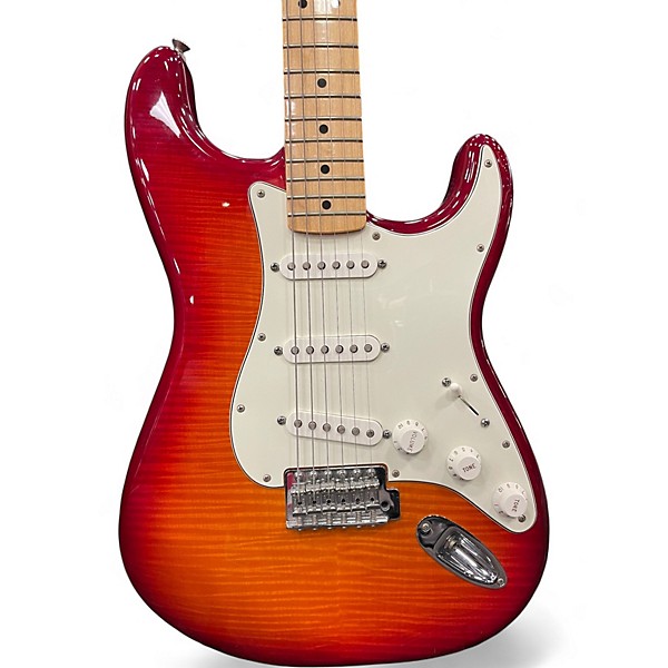 Used Fender Standard Stratocaster Plus flame maple top Solid Body Electric Guitar
