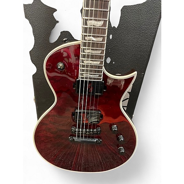 Used ESP LTD EC1000 Trans Red Solid Body Electric Guitar