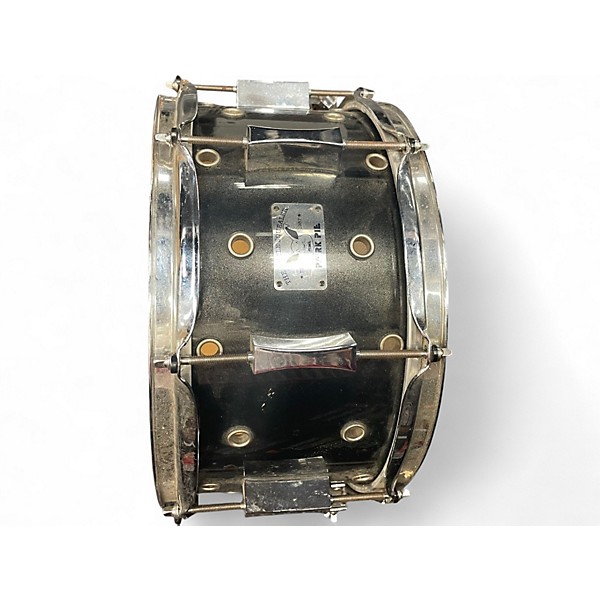Used Pork Pie 13in Little Squealer Snare vented Silver Sparkle Drum