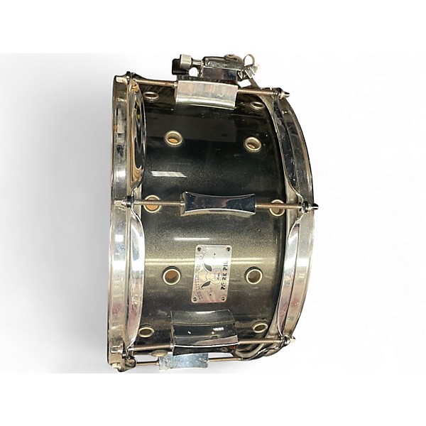 Used Pork Pie 13in Little Squealer Snare vented Silver Sparkle Drum