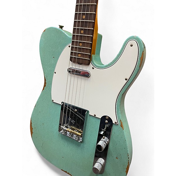 Used 2022 Fender LTD 61 Telecaster Relic Aged Daphne Blue Sparkle Solid Body Electric Guitar
