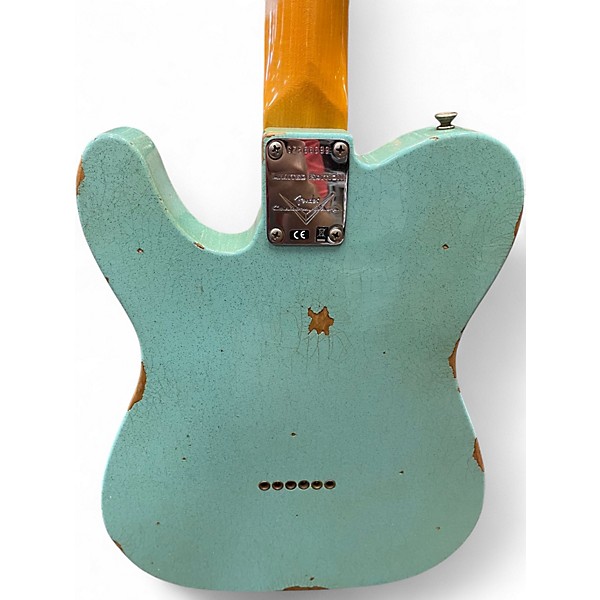 Used 2022 Fender LTD 61 Telecaster Relic Aged Daphne Blue Sparkle Solid Body Electric Guitar