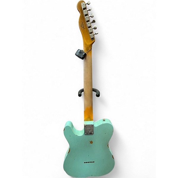 Used 2022 Fender LTD 61 Telecaster Relic Aged Daphne Blue Sparkle Solid Body Electric Guitar