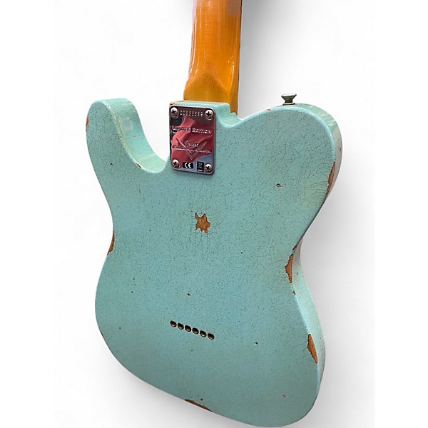 Used 2022 Fender LTD 61 Telecaster Relic Aged Daphne Blue Sparkle Solid Body Electric Guitar