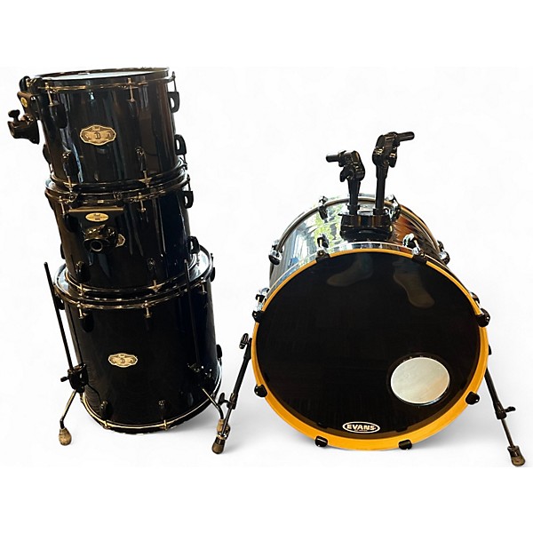 Used Pearl 5 Piece Vision SST Birch Black Drum Kit
