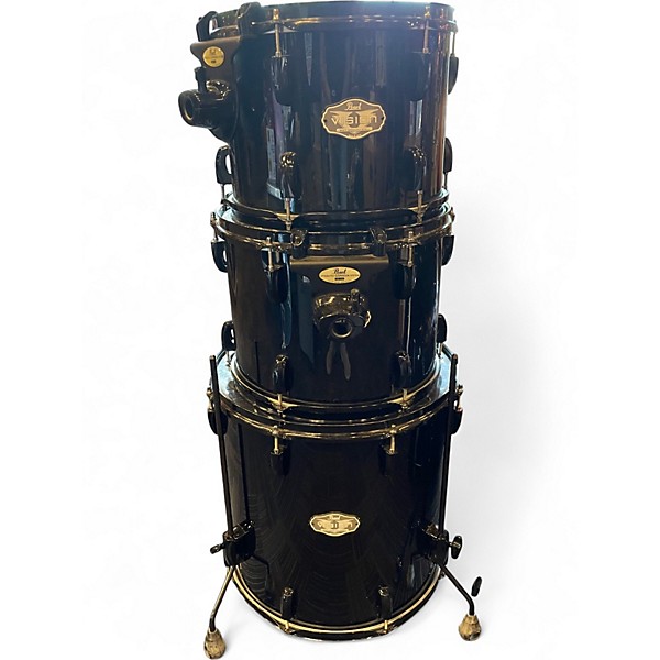 Used Pearl 5 Piece Vision SST Birch Black Drum Kit