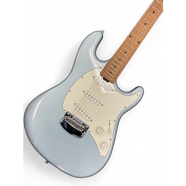 Used Ernie Ball Music Man Cutlass Silver Solid Body Electric Guitar