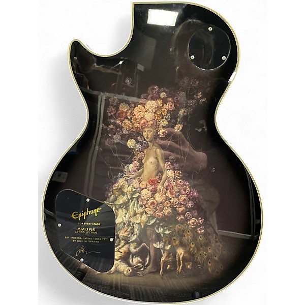 Used Epiphone Adam Jones Les Paul Custom Art Series Silverburst Solid Body Electric Guitar