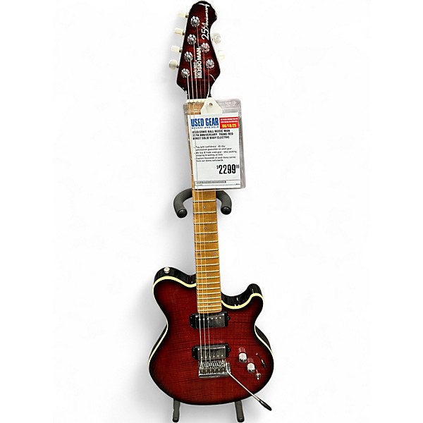 Used Ernie Ball Music Man 25th Anniversary Trans Red Burst