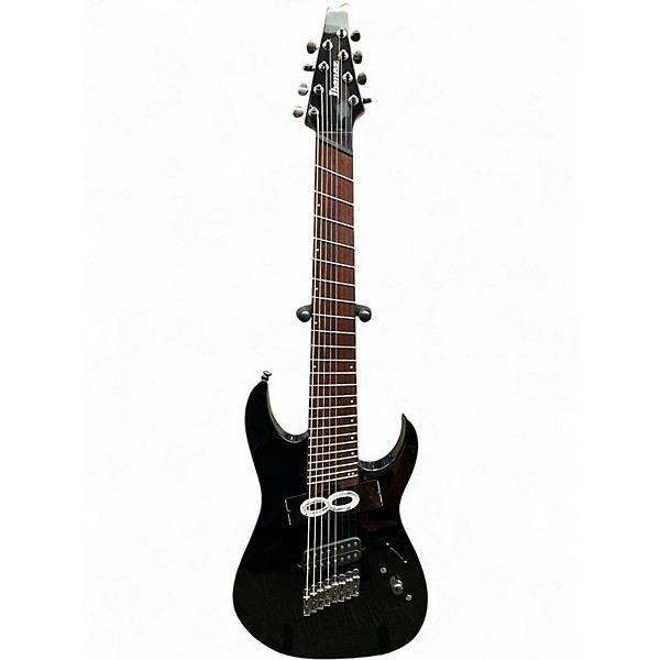 Used Ibanez RGMS8 Black Solid Body Electric Guitar