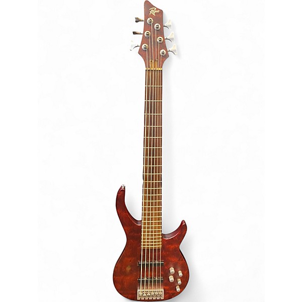 Used Rogue LX406 Red Electric Bass Guitar