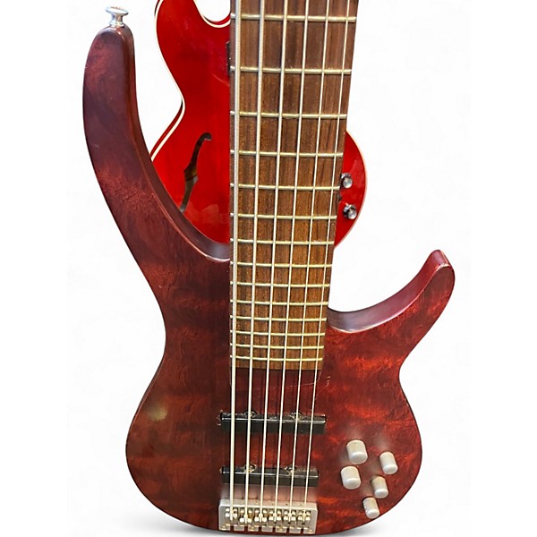 Used Rogue LX406 Red Electric Bass Guitar