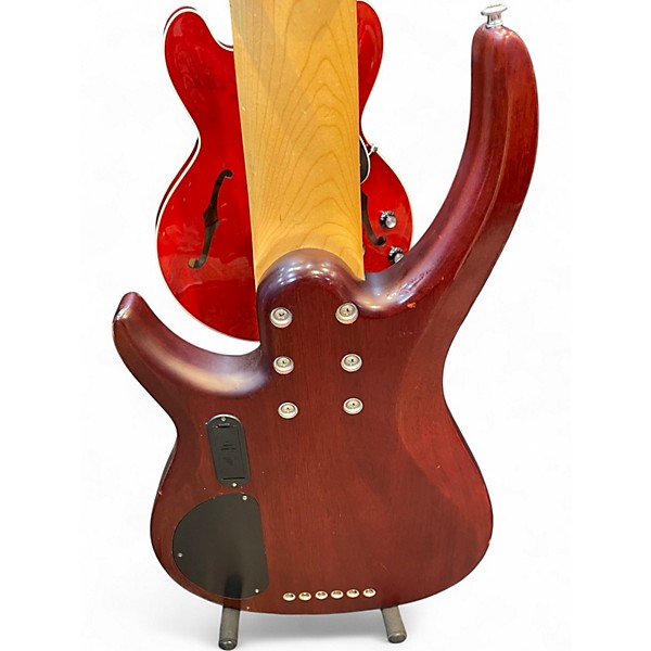 Used Rogue LX406 Red Electric Bass Guitar