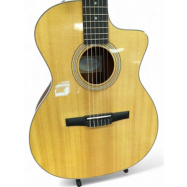 Used 2015 Taylor 214CEN Natural Classical Acoustic Electric Guitar