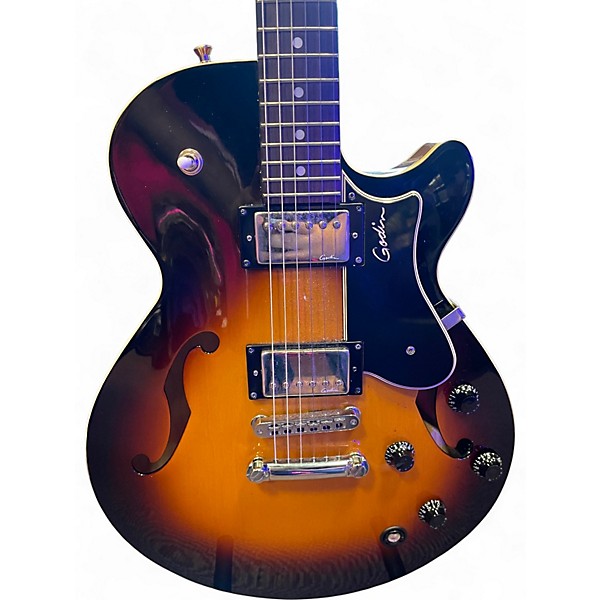 Used Godin Montreal 2 Color Sunburst Hollow Body Electric Guitar
