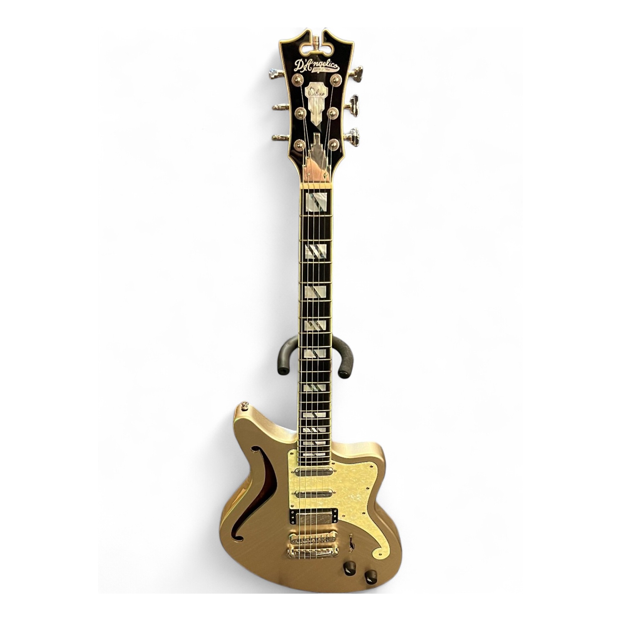 Used D'Angelico Deluxe Bedford SH Desert Gold Hollow Body Electric