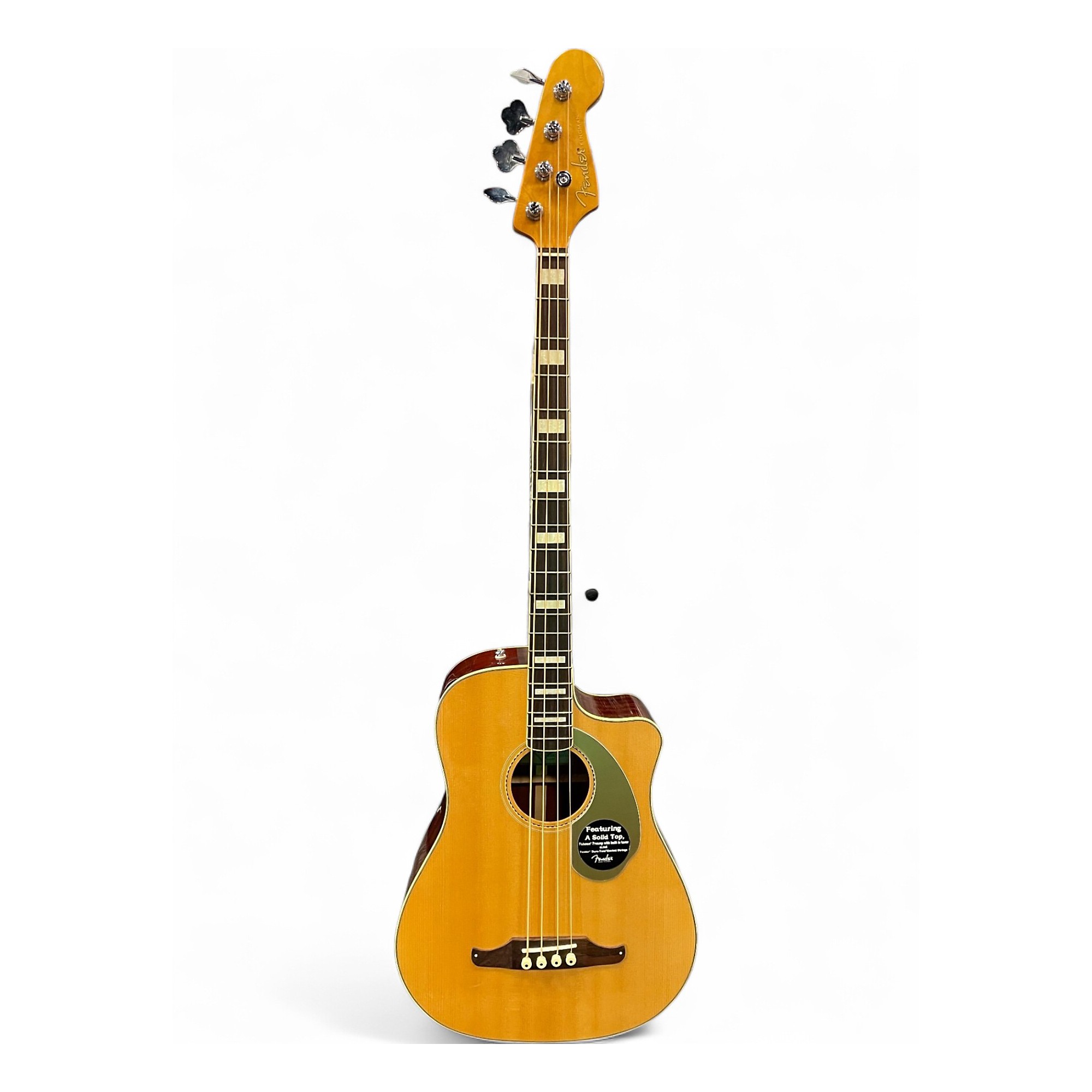 ベース Fender Kingman bass Natual Used Fender Kingman 4-String Natural Acoustic Bass Guitar