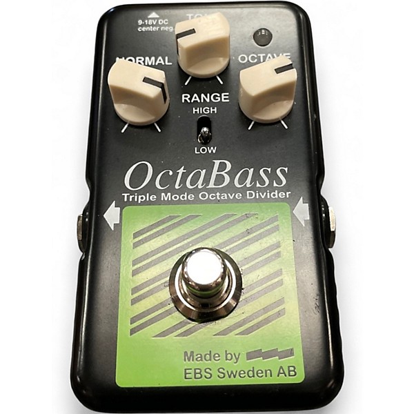 Used EBS Octabass Blue Label Triple Mode Bass Octave Divider Effect Pedal